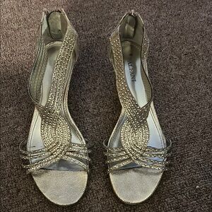 Alfani Metallic Gold Embellished Heels